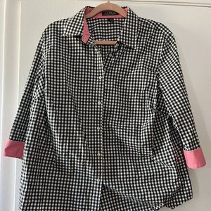 Have one to sell? Sell now Lauren Ralph Lauren Womans Blouse 1X Black White Pin